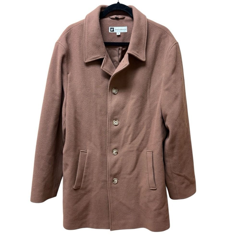 Bachrach wool & cashmere peacoat. Khaki. Men's. Sz XL